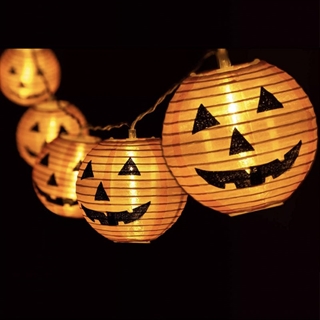 Halloween lyskæde med græskar